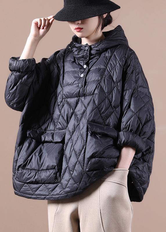 Literary Orange Plus Size Hooded Pullover Short Puffers Jackets