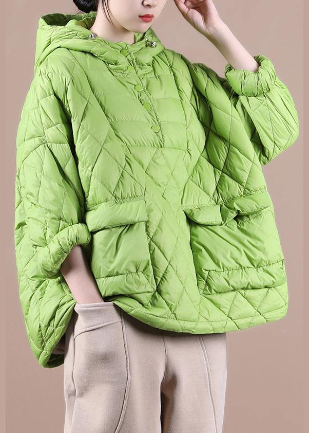 Literary Orange Plus Size Hooded Pullover Short Puffers Jackets